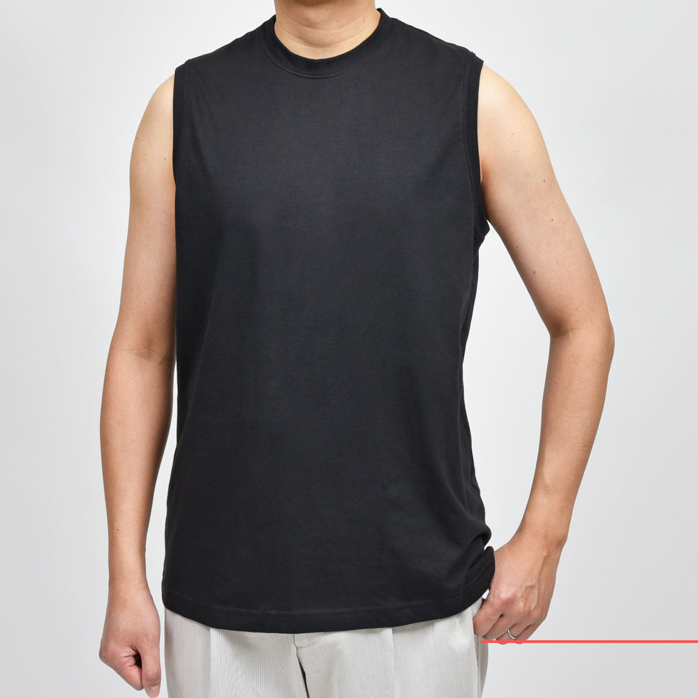 Schiesser（シーサー） コットン天竺ノースリーブクルーネックカットソー AMERICAN T-SHIRT SINGLET(2packs)