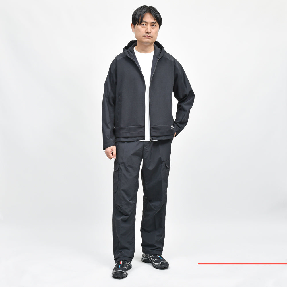 HERNO（ヘルノ） Laminarラミナー コットンジャージ×ナイロンタスランジップフーディー JC00019UL/56015