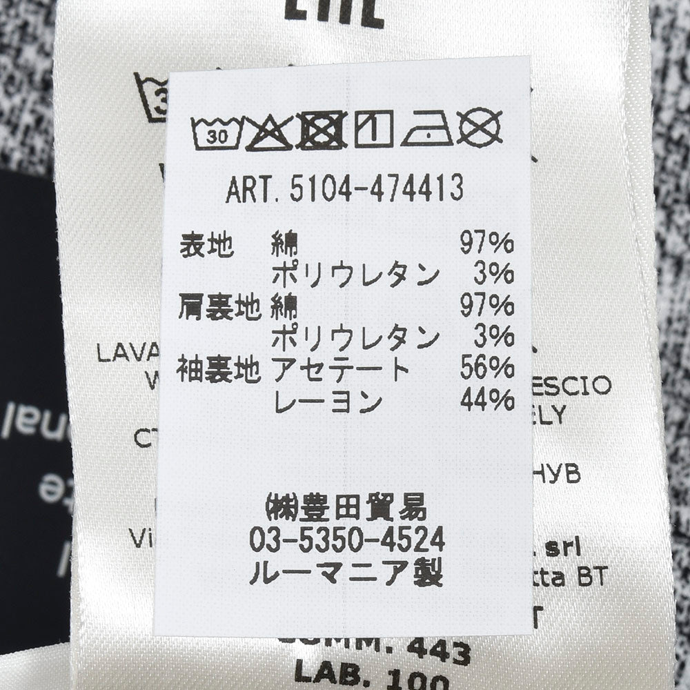 CIRCOLO 1901 チルコロ1901 コットン ストレッチ プレミアムピケ 鹿の子ジャージー リネンプリント セットアップ対応 シングル2Bジャケット