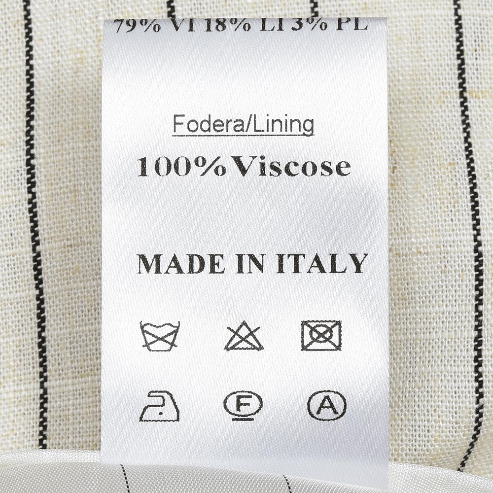 Errico Formicola エリコ フォルミコラ VINCENZO ヴィスコースリネンポリエステル ストライプ シングル2Bジャケット