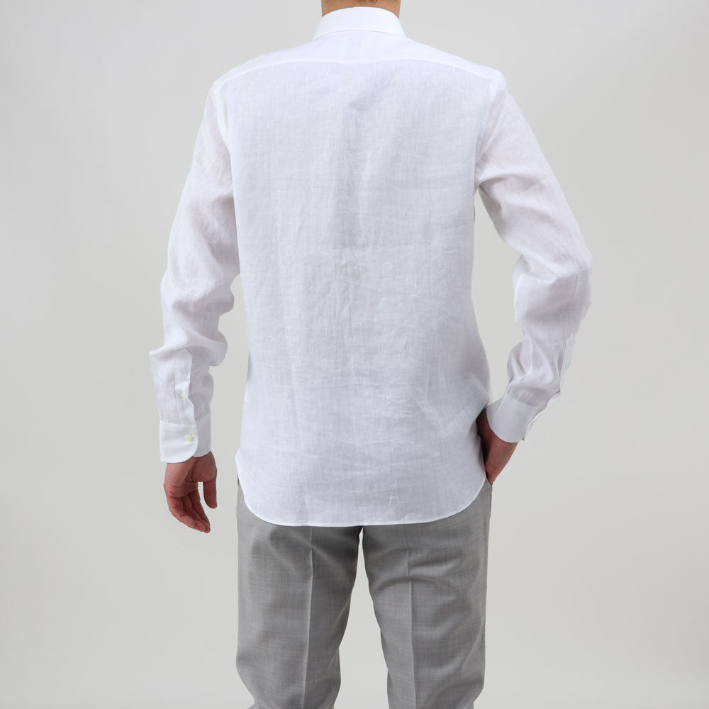 マリア・サンタンジェロ / 前身二重仕立て リネン ワイドカラー シャツ/SLIM FIT/MARCO/HAWAII