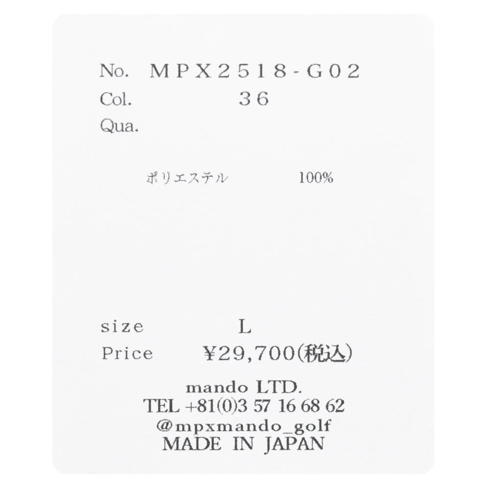 MPX mando GOLF（エムピーエックス マンド ゴルフ） guji golf別注ポリエステルジャージシャーリングショーツ MPX2518G-G02 13151601037
