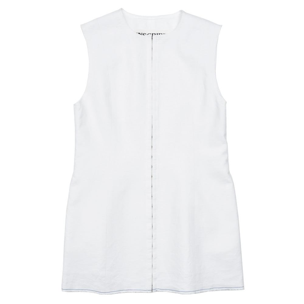 INSCRIRE(アンスクリア) JK8 リネンノースリーブジャケット