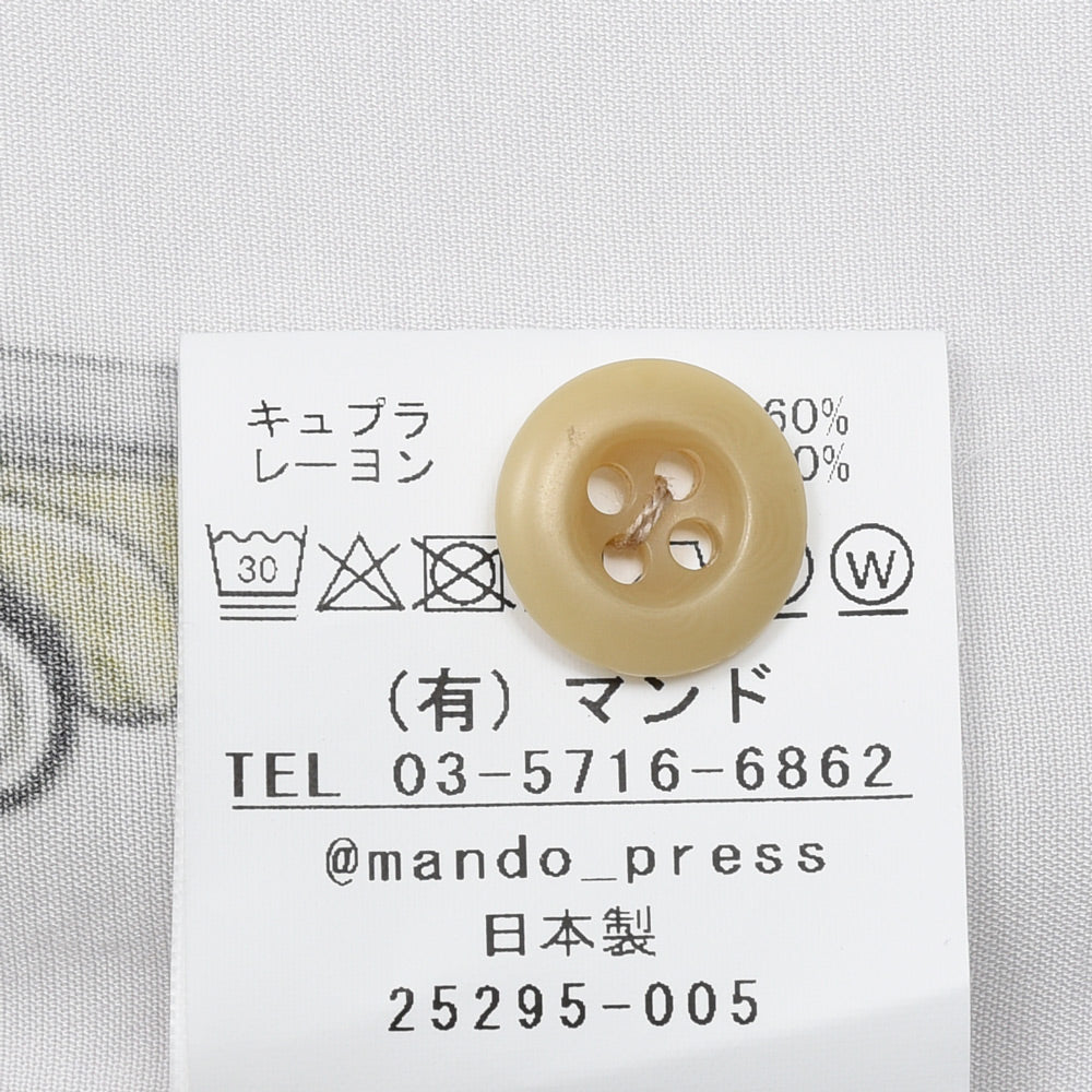 mando（マンド） キュプラレーヨンオープンカラーS/Sプリントシャツ 25295-005