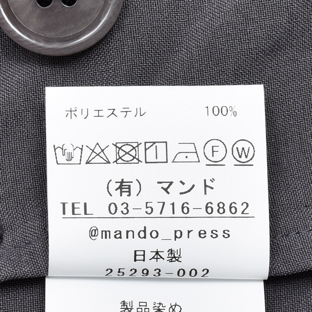 mando（マンド) ガーメントダイポリエステル4Bダブルジャケット 25293-002