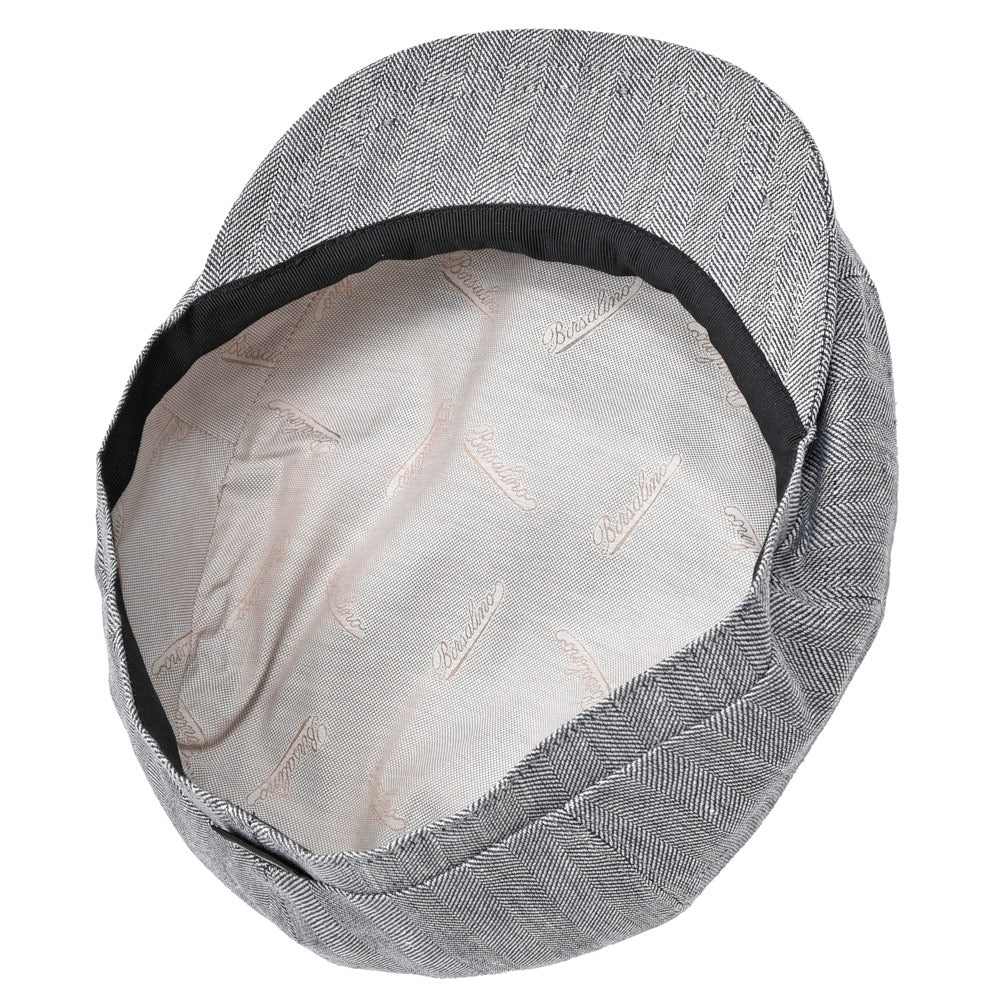 Borsalino（ボルサリーノ） 8パネルリネンコットンヘリンボーンハンチング B15120EC007