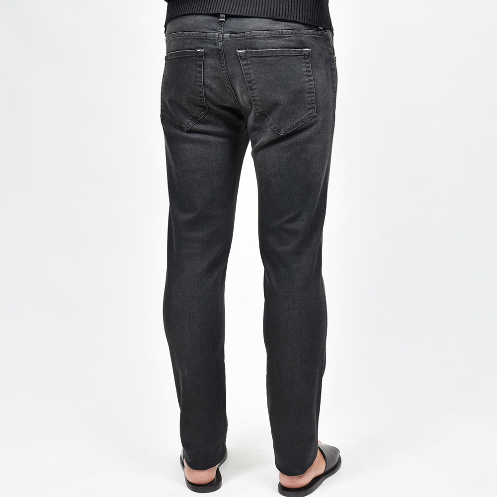 PT TORINO DENIM ピーティートリノデニム コットンレーヨンポリエステル ストレッチ ウォッシュド ブラックデニムパンツ SWING/SUPERSLIM FIT/OA3110