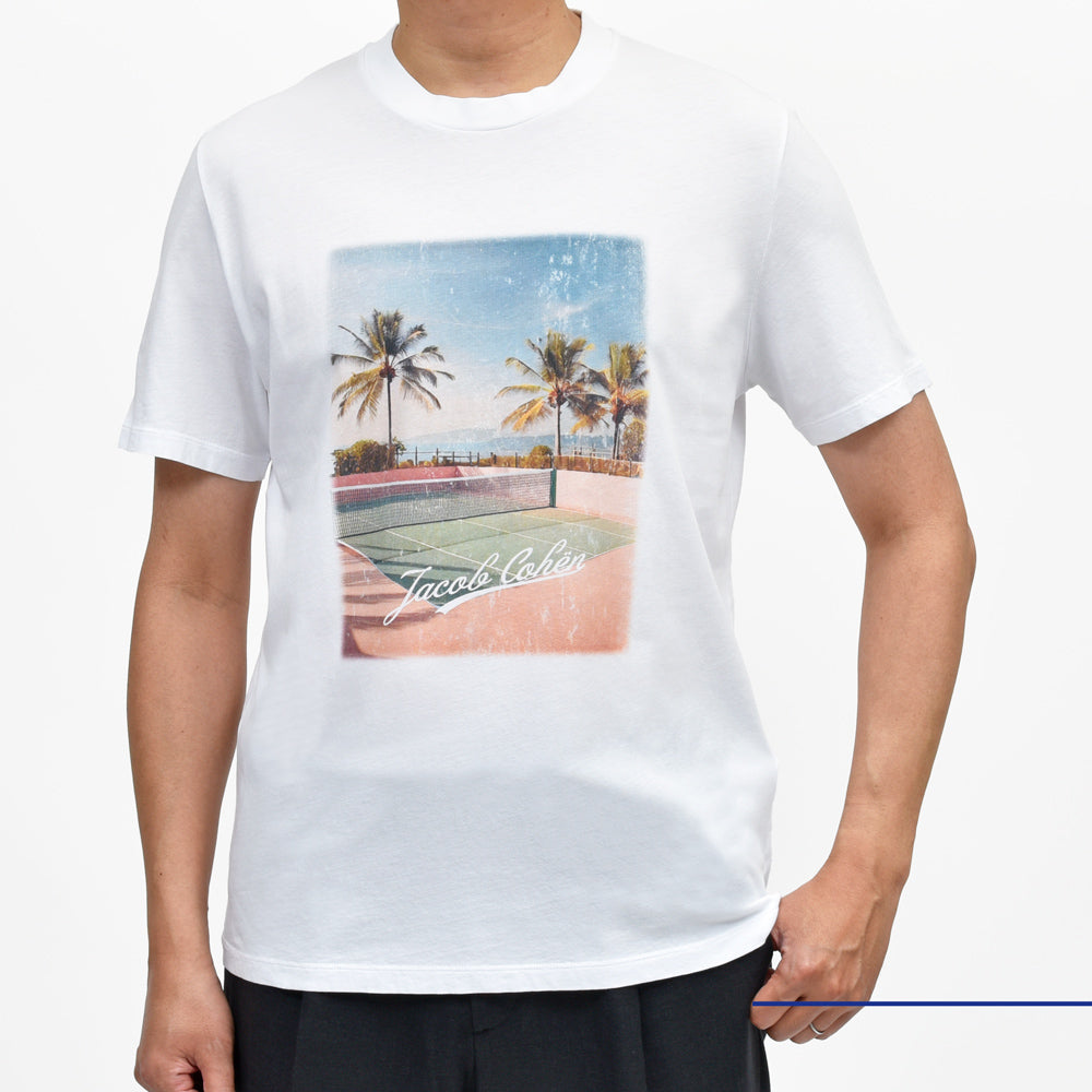 JACOB COHEN（ヤコブコーエン） Sports Collection コットンS/Sクルーネックプリントカットソー 226-34413