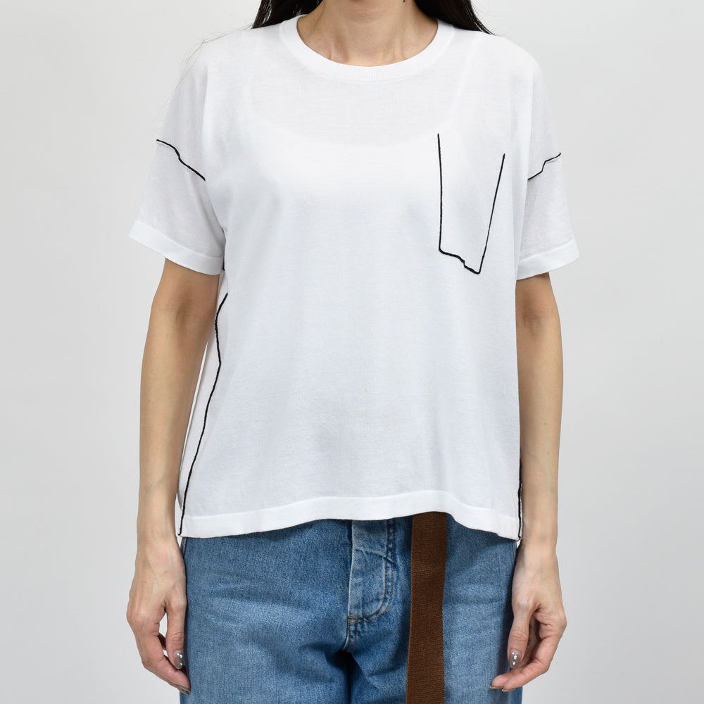 roberto collina （ロベルト コリーナ） B08021 クルーネックコットンニットTシャツ