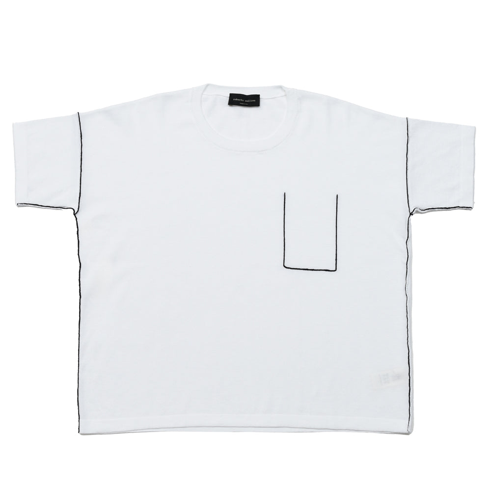 roberto collina （ロベルト コリーナ） B08021 クルーネックコットンニットTシャツ