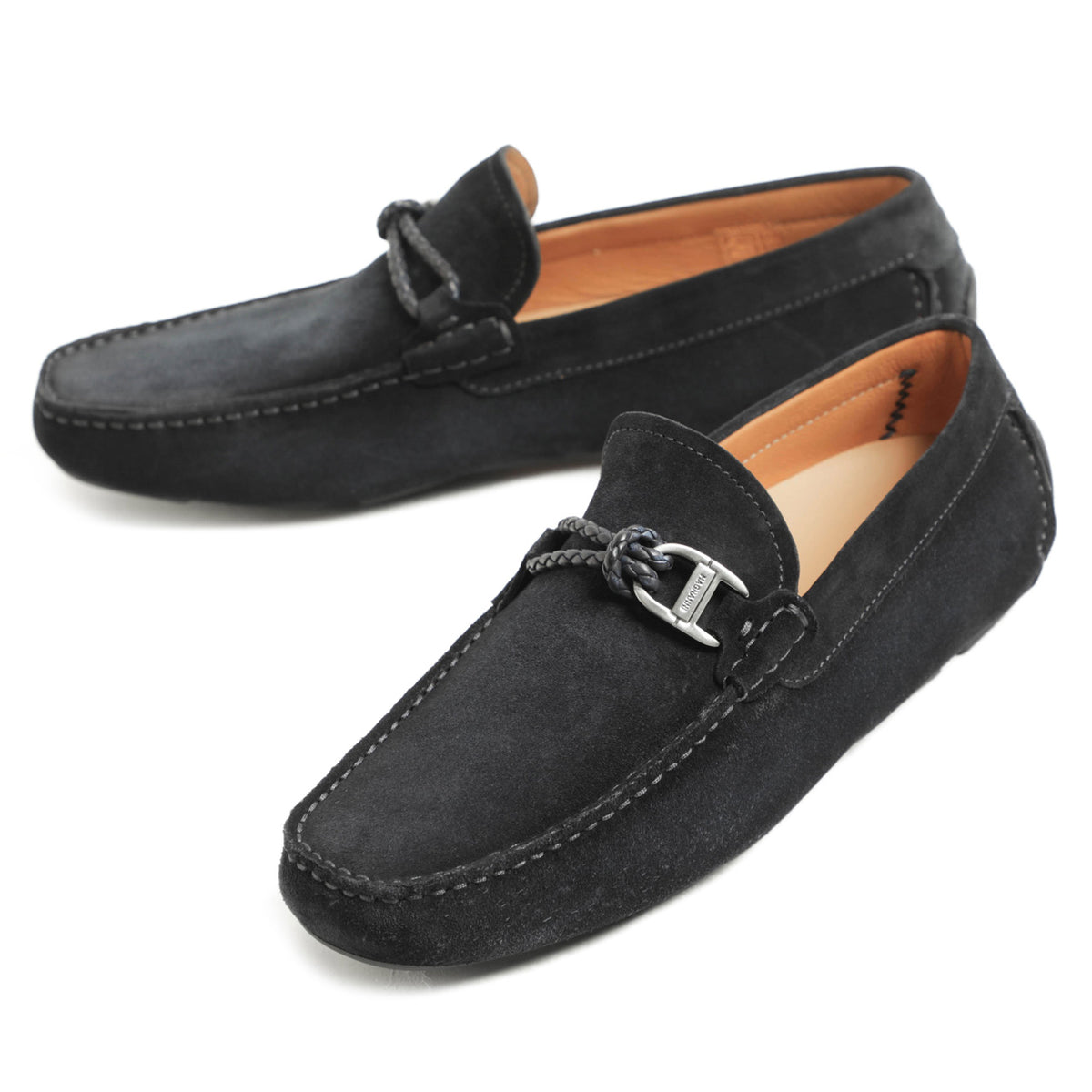 マグナーニ / シボ革 リボン&アンカーモチーフ ドライビングシューズ / 26329 / NAVY ネイビー