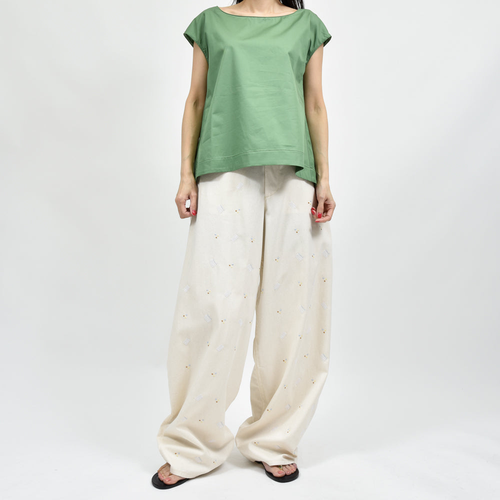 MARNI（マルニ） コットンキャンバスエンブロイダリーパンツ PAJD0586S0 USCX58 genderless