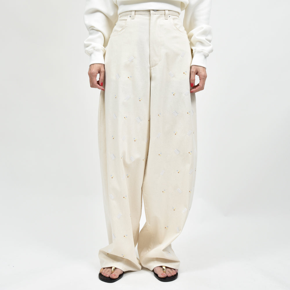 MARNI（マルニ） コットンキャンバスエンブロイダリーパンツ PAJD0586S0 USCX58 genderless