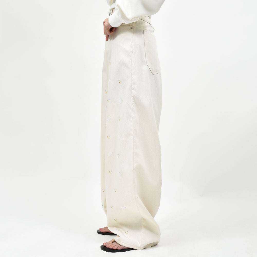 MARNI（マルニ） コットンキャンバスエンブロイダリーパンツ PAJD0586S0 USCX58 genderless