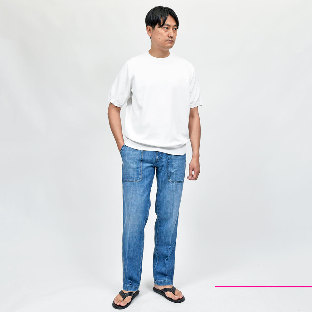 PT TORINO DENIM ピーティートリノデニム コットン ウォッシュド デニムペインターパンツ INDUSTRIAL/FATIGUE FIT/OA5010