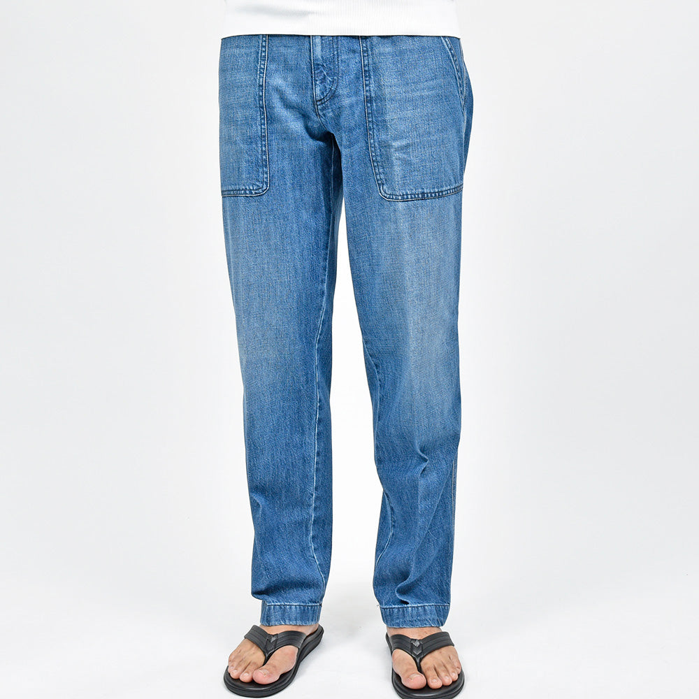 PT TORINO DENIM ピーティートリノデニム コットン ウォッシュド デニムペインターパンツ INDUSTRIAL/FATIGUE FIT/OA5010