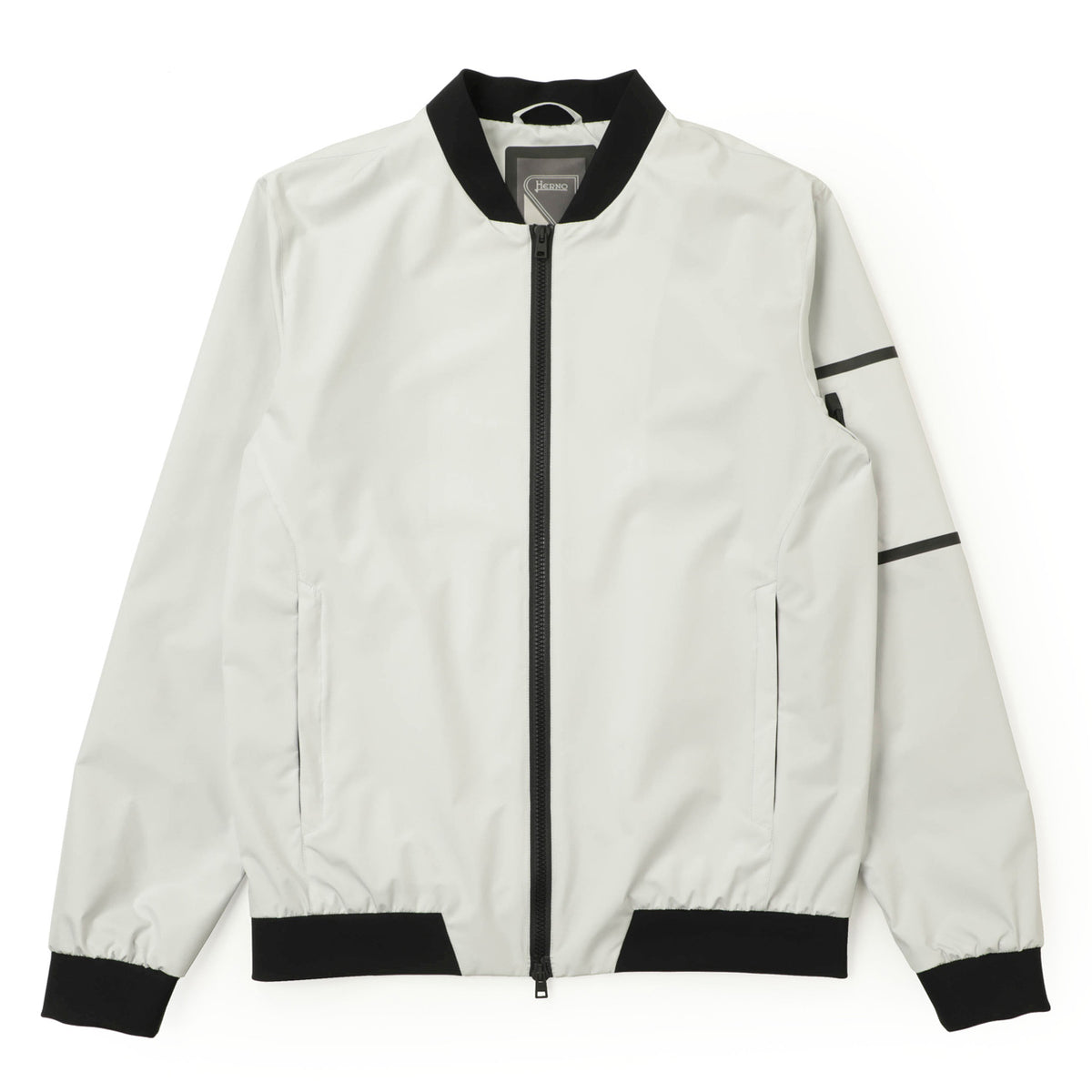 ヘルノ /  ポリエステル 撥水 ダブルジップ ショート丈 MA-1 ブルゾン /  WINDSTOPPER  / GI000457U / 1250 アイスグレー