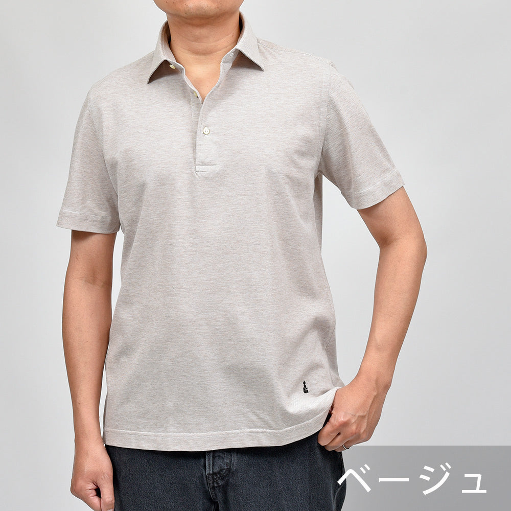 GUY ROVER ギローバー guji/ring別注 ウォッシュドコットン 鹿の子 半袖 ポロシャツ