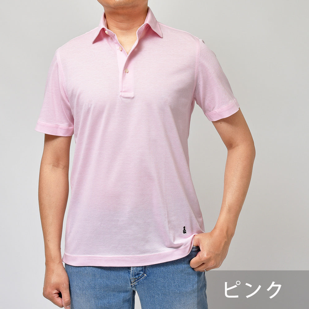 GUY ROVER ギローバー guji/ring別注 ウォッシュドコットン 鹿の子 半袖 ポロシャツ