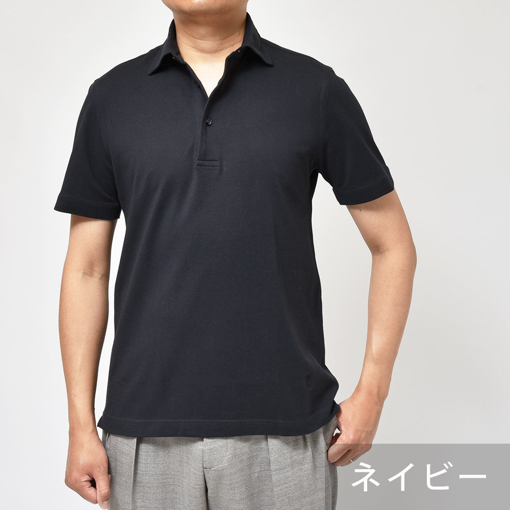 GUY ROVER ギローバー guji/ring別注 ウォッシュドコットン 鹿の子 半袖 ポロシャツ