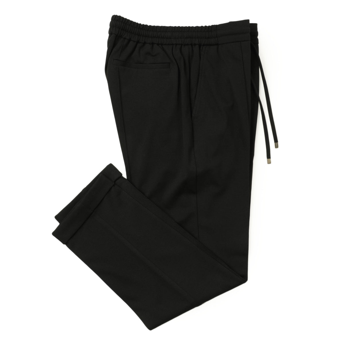 ベルウィッチ / 【干場義雅 完全別注モデル】永久クリース ジャージ  テーパード ストレッチ リブ パンツ/  H DUE / GT1001X BLACK ブラック