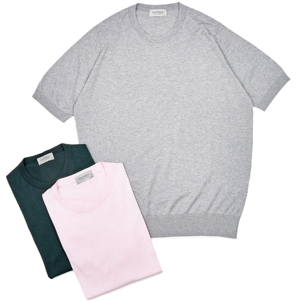 JOHN SMEDLEY ジョンスメドレー KEMPTON シーアイランドコットン 30ゲージ クルーネックニット EASY FIT