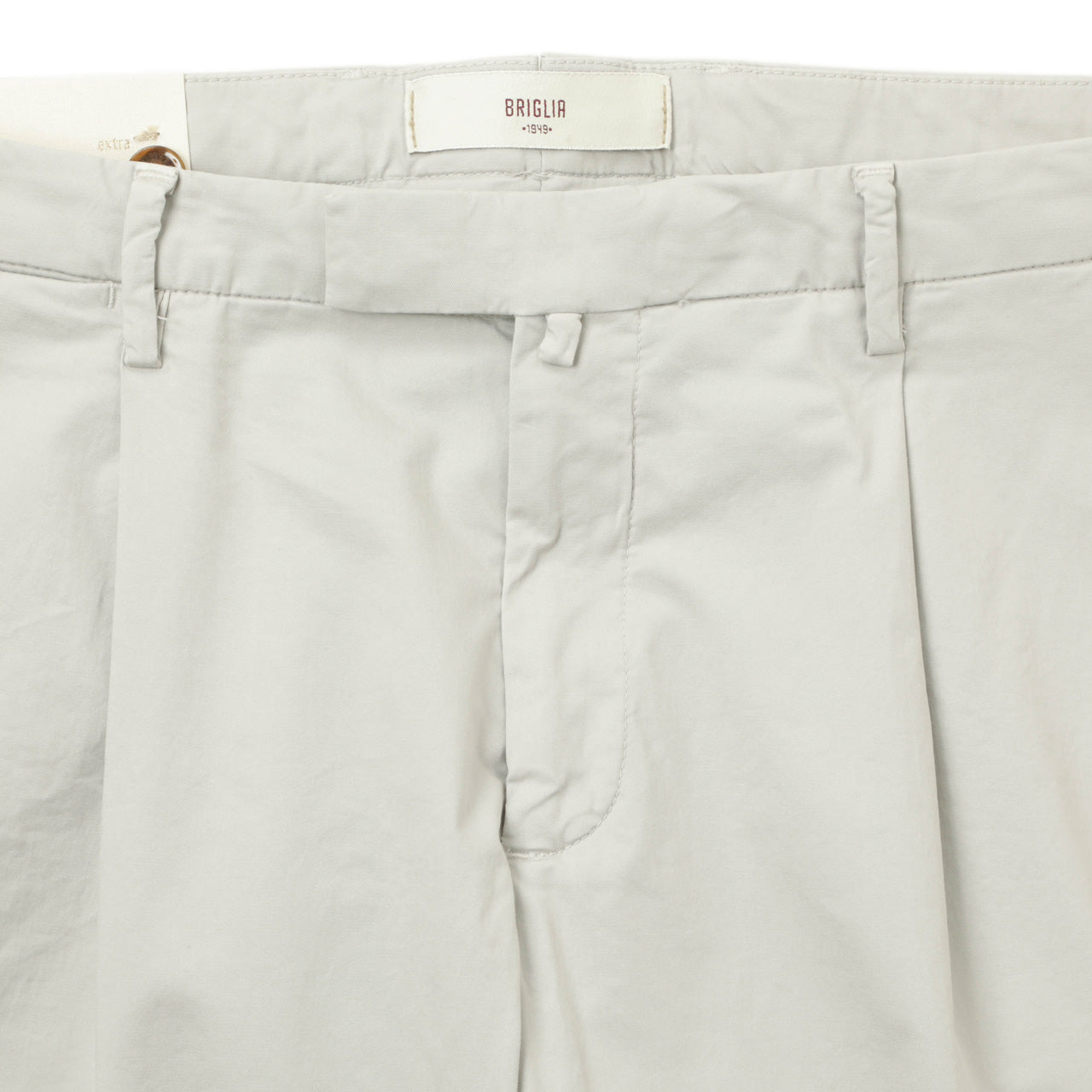 ブリリア 1949 / 1プリーツ ストレッチ スラックス パンツ/ SLIM FIT / BG07 325127 /  0003 ライトグレー