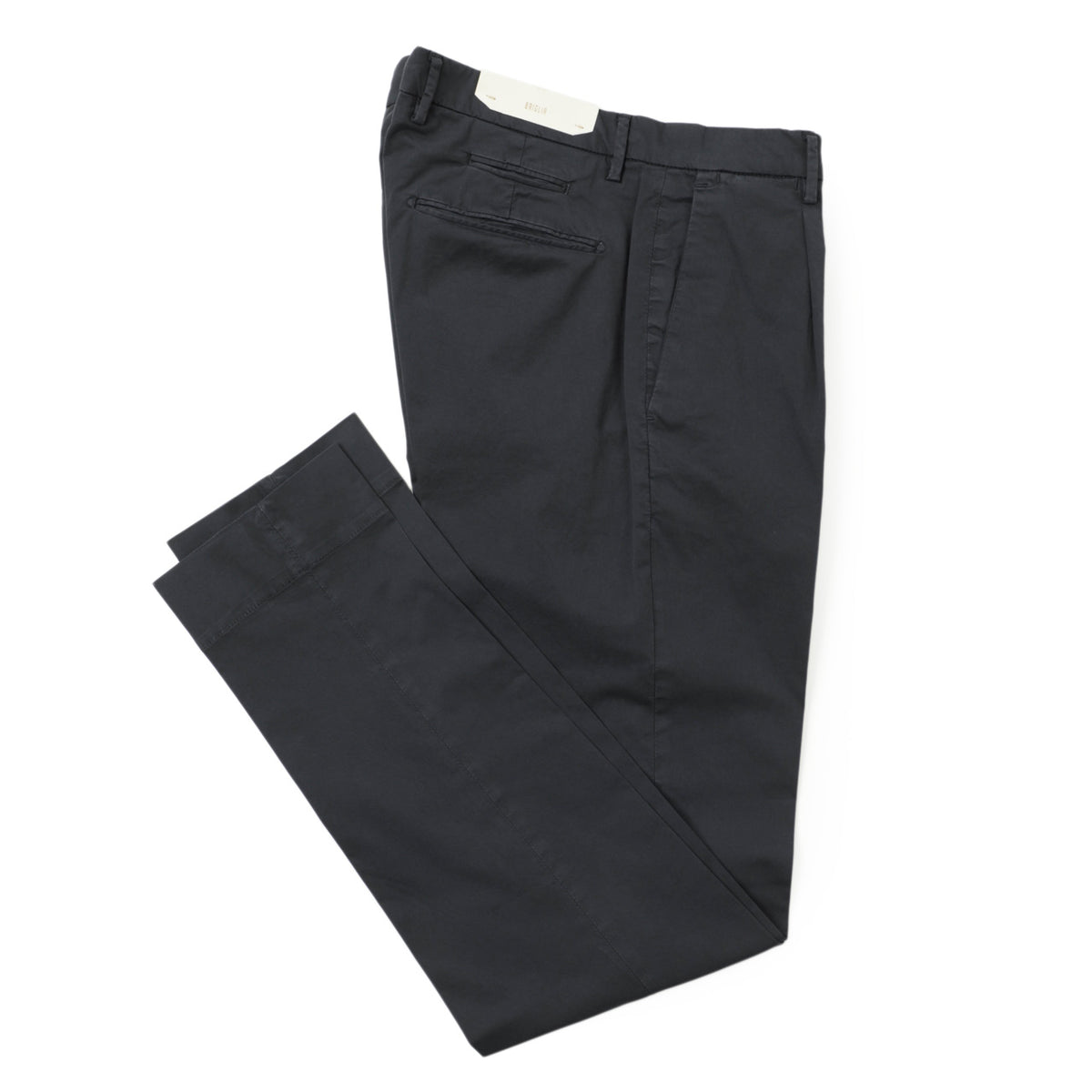 ブリリア 1949 / 1プリーツ ストレッチ スラックス パンツ/ SLIM FIT / BG07 325127 /  0011 ネイビー