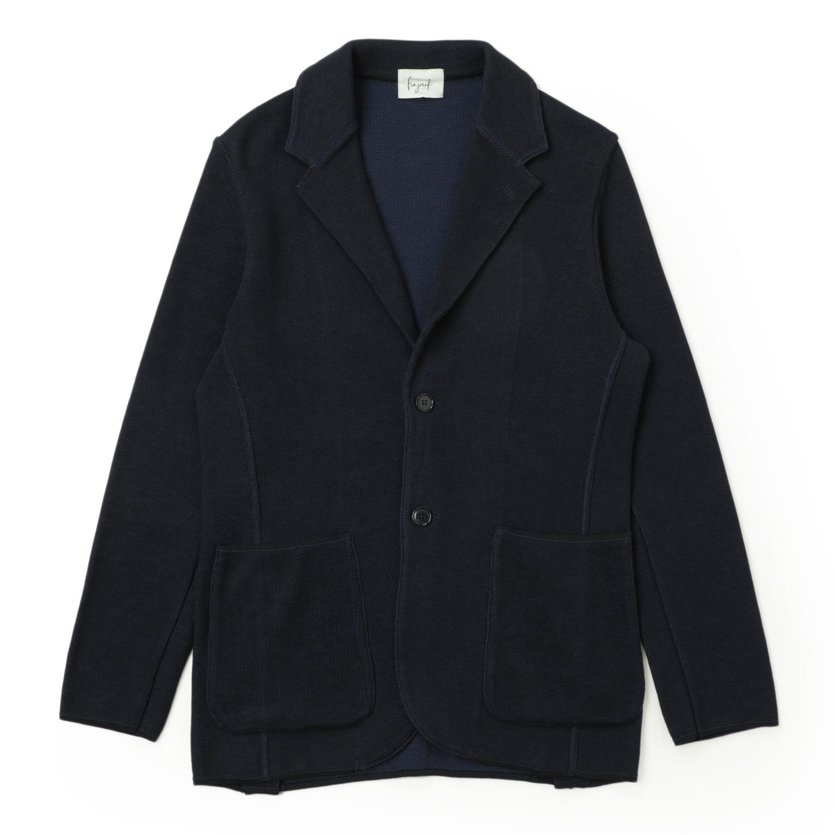 フィンジャック / コットン シングル テーラード ニットジャケット / GIRO FGM2 / NAVY ネイビー【お直し不要】
