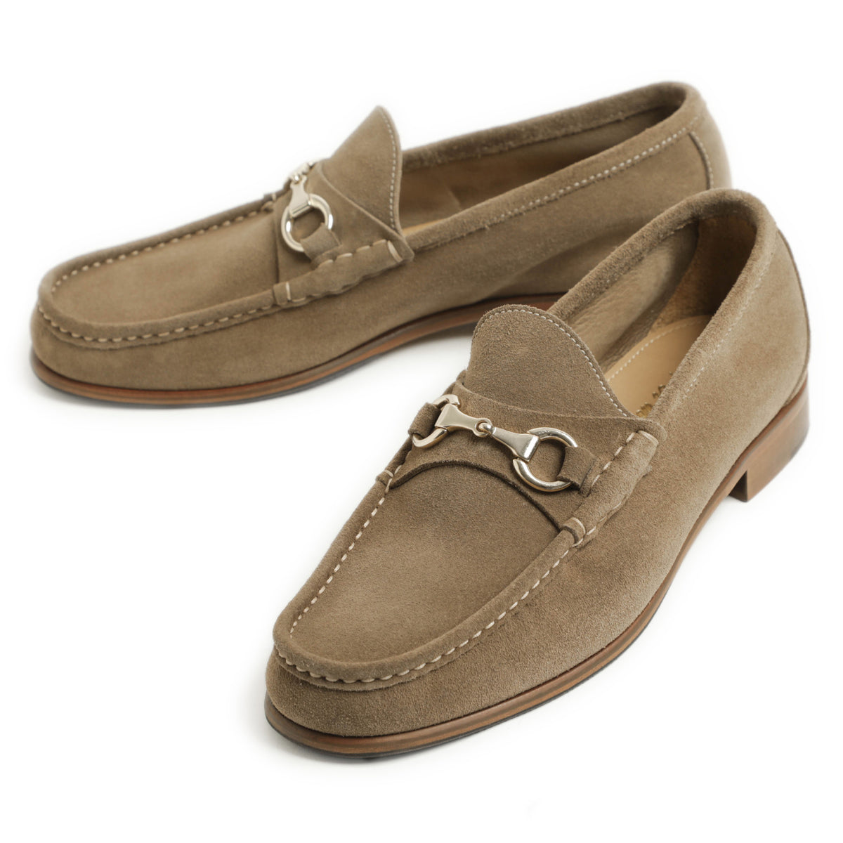 D.LEPORI per Pernoi ダニエル レポリ ビットローファー スエード スリッポン ゴールド U92-DAMINA TAUPE トープ