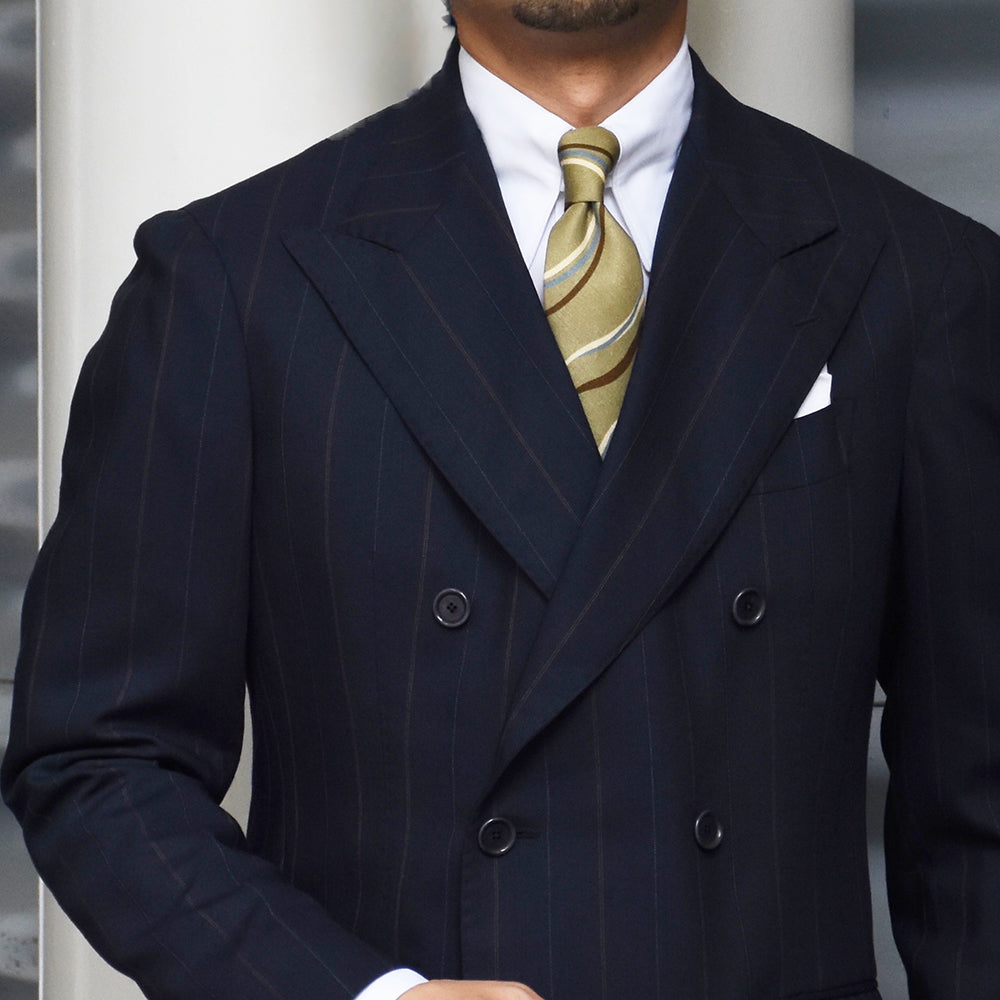 マリア・サンタンジェロ / ミニヘリンボーン タブカラー シャツ/SLIM FIT/8-PR07