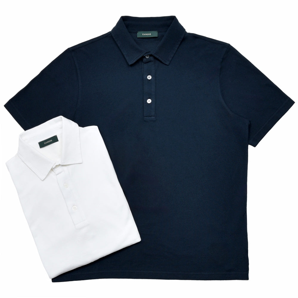 ZANONE（ザノーネ） ガーメントダイオーガニックコットン鹿の子S/Sポロ POLO MC/SLIM FIT/815139/ZM325/34416