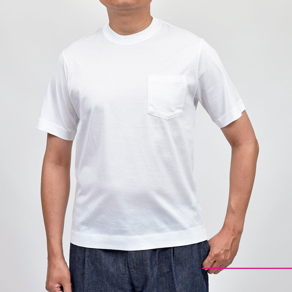 CIRCOLO 1901 チルコロ 1901 コットン ジャージー ポケT クルーネック カットソー