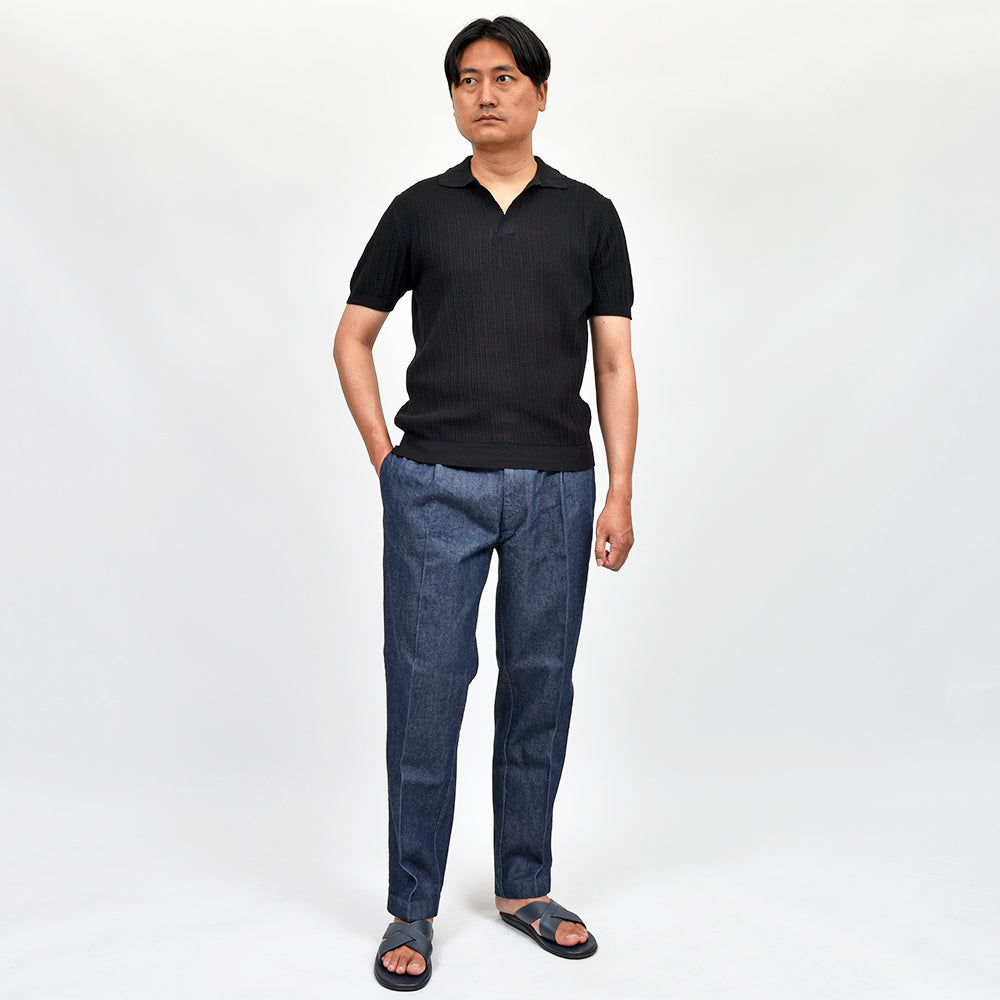 PT TORINO DENIM ピーティートリノデニム コットン ウォッシュド 1プリーツ デニムチノパンツ METAL/CHINO FIT/OA5220