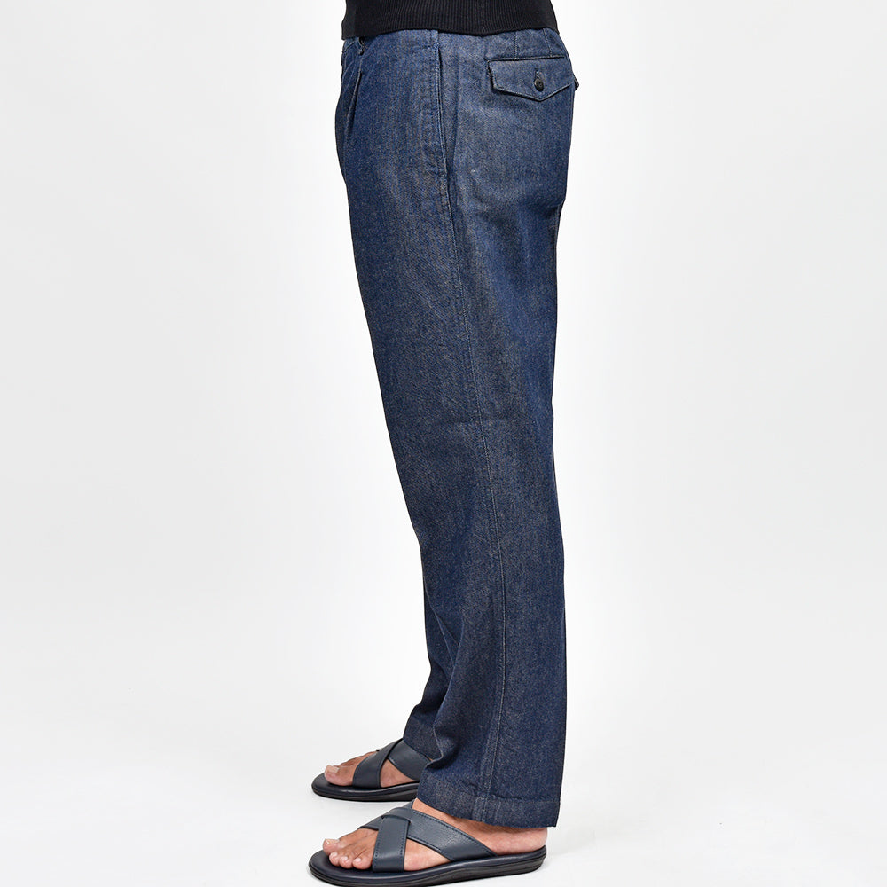 PT TORINO DENIM ピーティートリノデニム コットン ウォッシュド 1プリーツ デニムチノパンツ METAL/CHINO FIT/OA5220