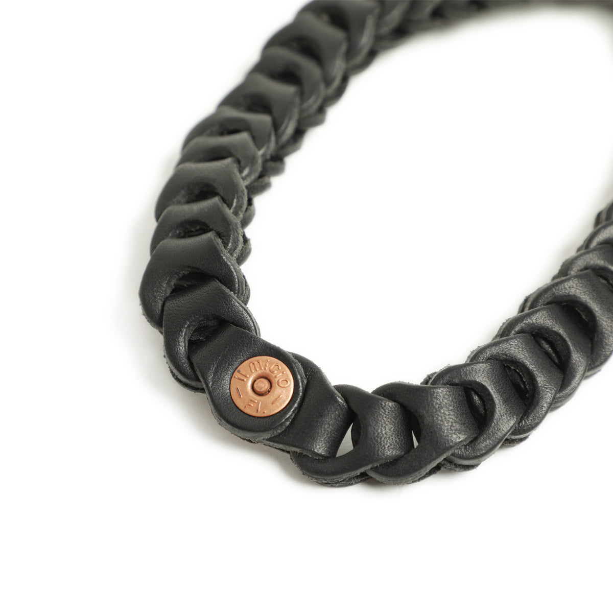 il micio イルミーチョ ストラップ マルチストラップ メッシュ レザー 牛革 バケッタ VACCHETTA BOHO B-84 NERO ブラック
