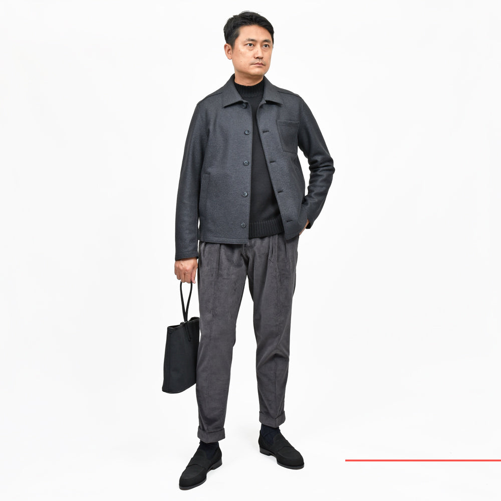 HERNO（ヘルノ） RESORTリゾート フェルテッドウールシャツブルゾン GI00090UR-33372