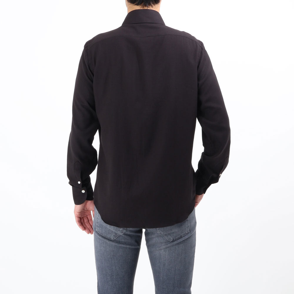 フィナモレ / コットン&カシミア ツイル カッタウェイカラー シャツ/C0286、A5094