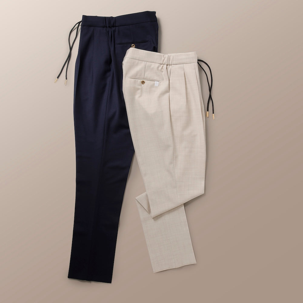 ベルウィッチ /【BR別注】ストレッチ ポリウール 2プリーツ リラックスパンツ/SCOTCH RELAX GOLD/GT1523X