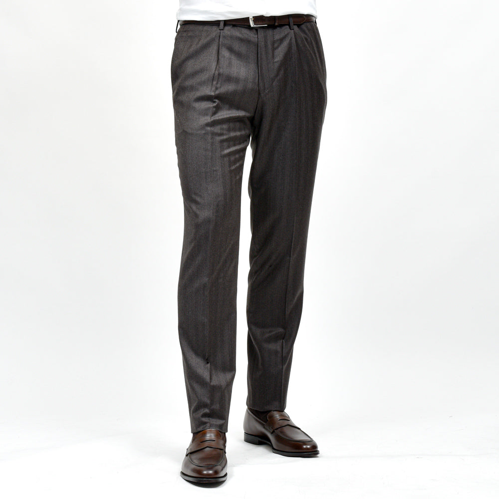 guji（グジ） ウールヘリンボーンストライプ3B1プリーツスーツ MADE BY RING JACKET / Ermenegildo Zegna - TROFEO 17152200028