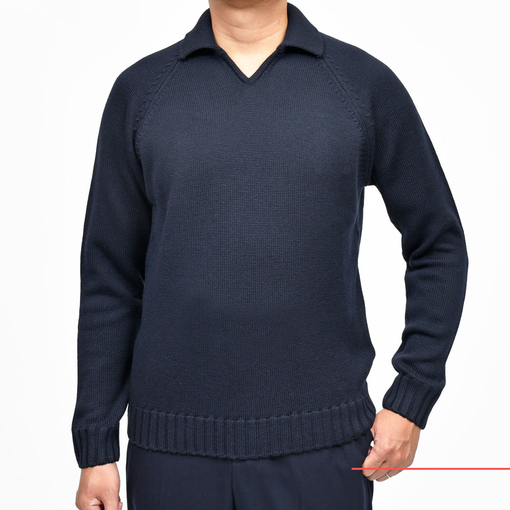 ZANONE（ザノーネ） 5ゲージウールスキッパーニットポロ SLIM FIT/472-45420