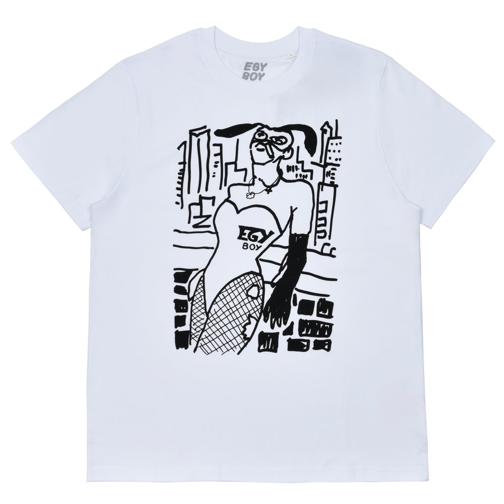 EGYBOY（エギーボーイ） コットンプリントクルーネックS/Sカットソー　EB25219054　