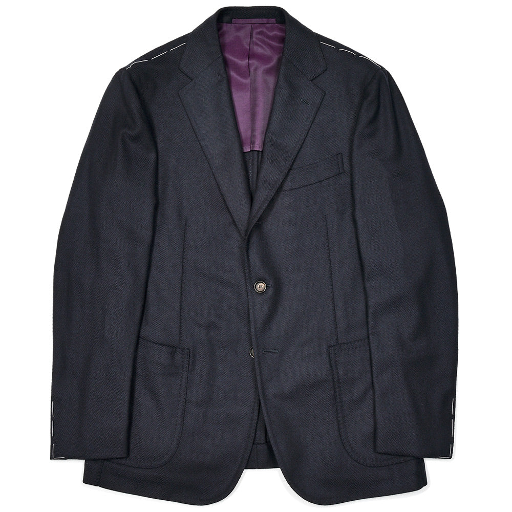 STILE LATINO（スティレ ラティーノ） VINCENZO ウールカシミヤストレッチ ホップサック シングルジャケット