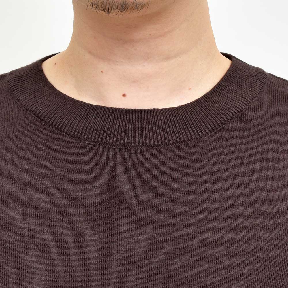 RENCONTRANT（レンコントラント） コットンカシミアクルーネックニット 10055　