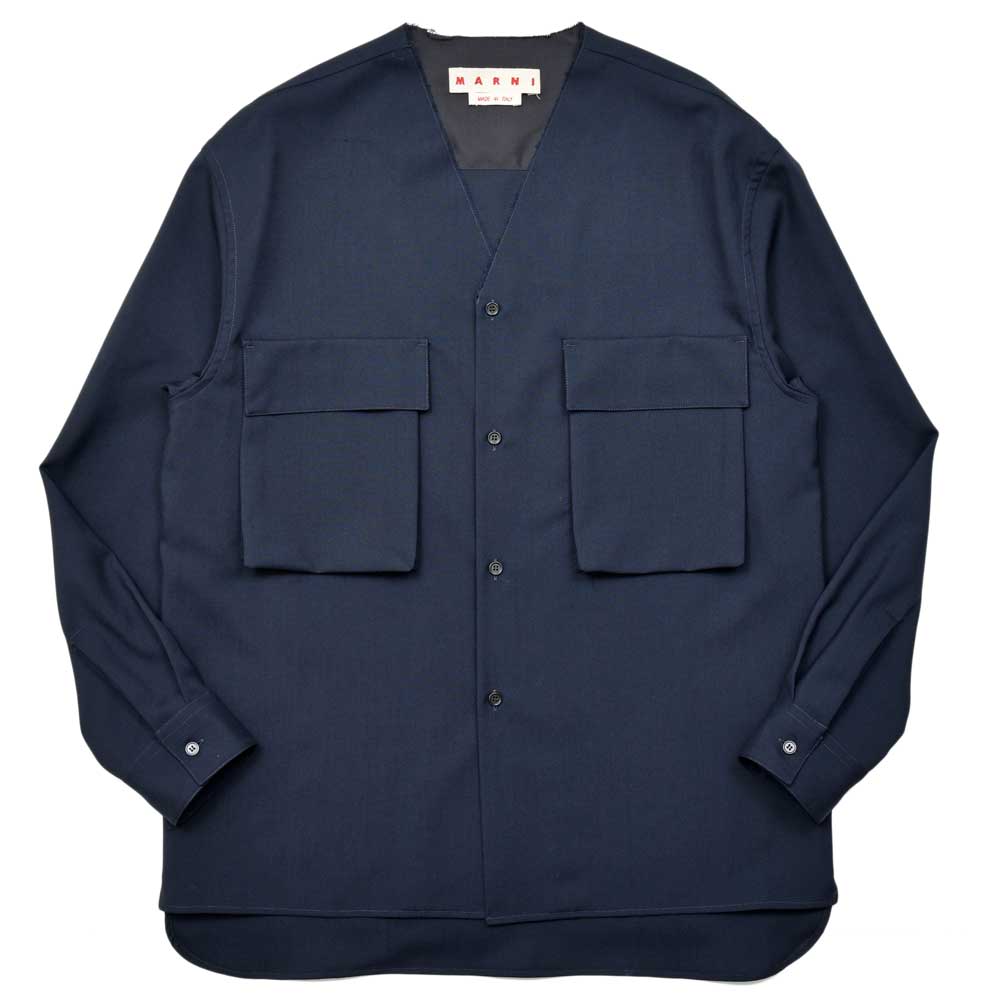 MARNI（マルニ） ウールトロピカルノーカラーシャツ CUMU0369A1 TW839