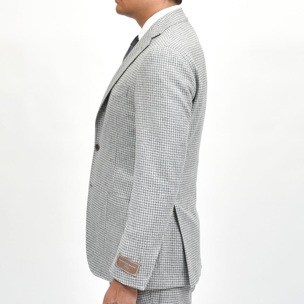 guji（グジ）ウールカシミアハウンドトゥース3Bジャケット MADE BY RING JACKET / LANIFICIO ROGNA 17052201028