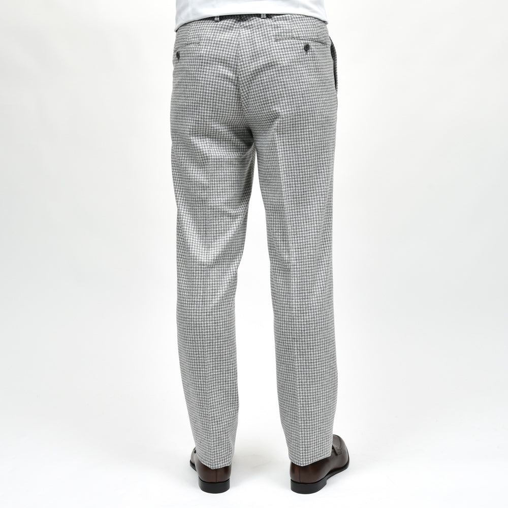 guji（グジ）ウールカシミアハウンドトゥース1プリーツパンツ MADE BY RING JACKET / LANIFICIO ROGNA 13052201028