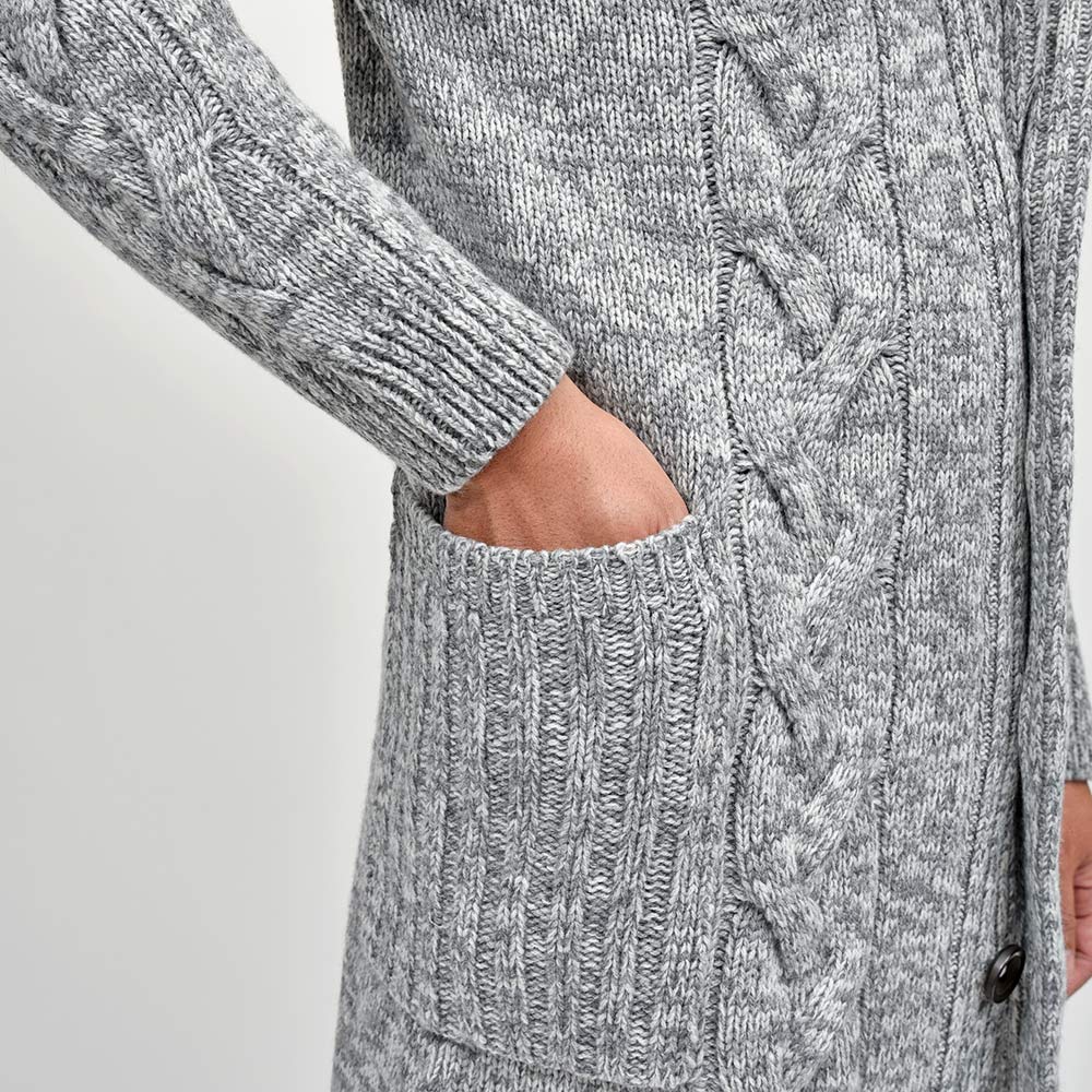 Settefili Cashmere（セッテフィーリ カシミア） ウールカシミヤ ショールカラーロングカーディガン