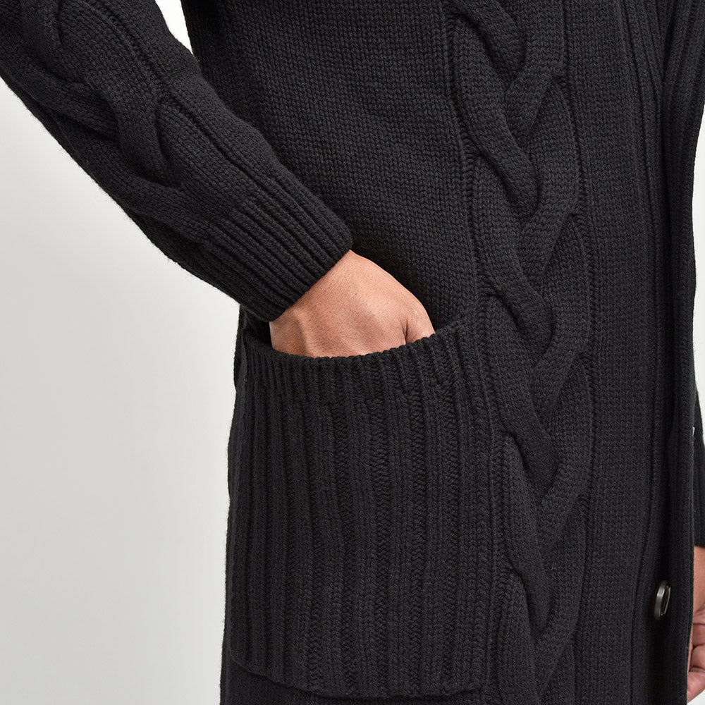 Settefili Cashmere（セッテフィーリ カシミア） ウールカシミヤ ショールカラーロングカーディガン