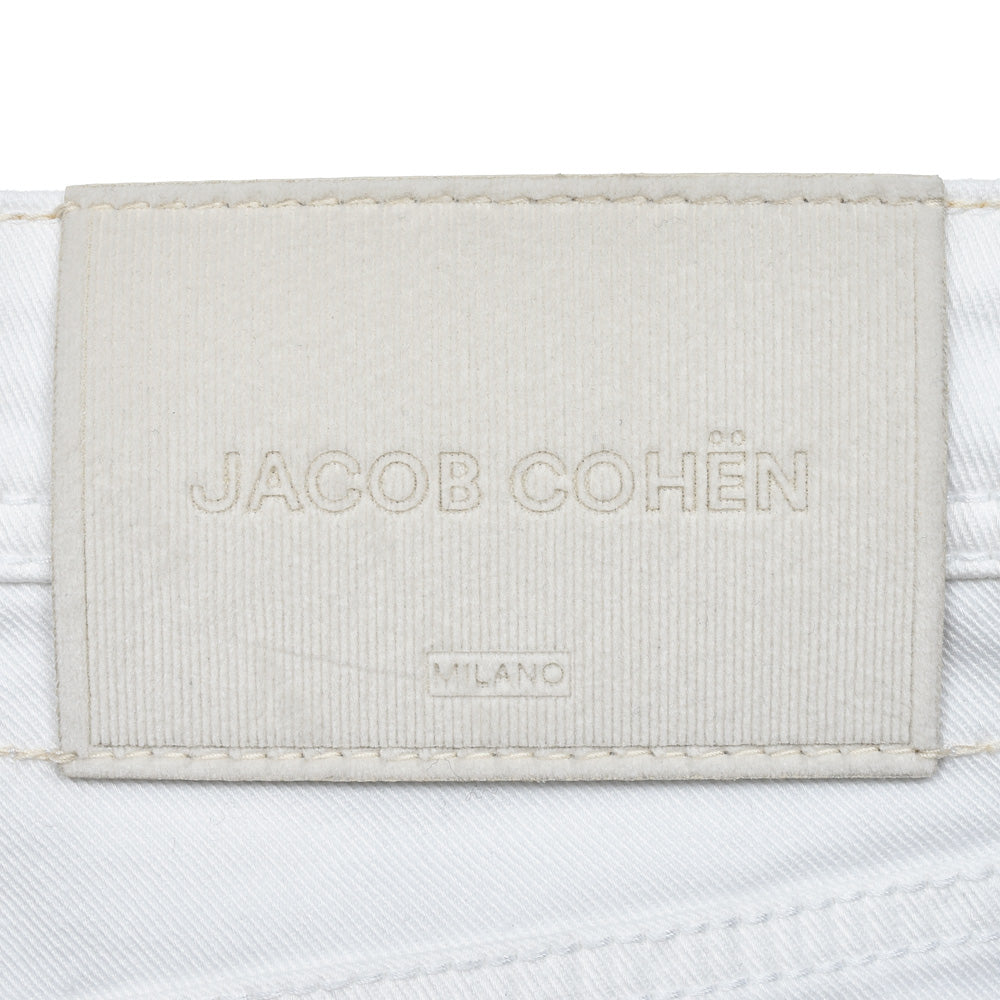 JACOB COHEN（ヤコブコーエン） BARDバード ウォッシュドコットンストレッチスリムテーパードホワイトデニム 226-42886 53056030052